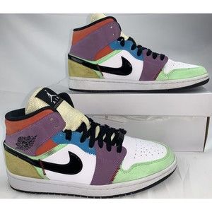 Wmns Air Jordan 1 Mid SE Multicolor Lightbulb Women's Size 11/Men's 9.5  OG BOX